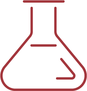 red laboratory icon