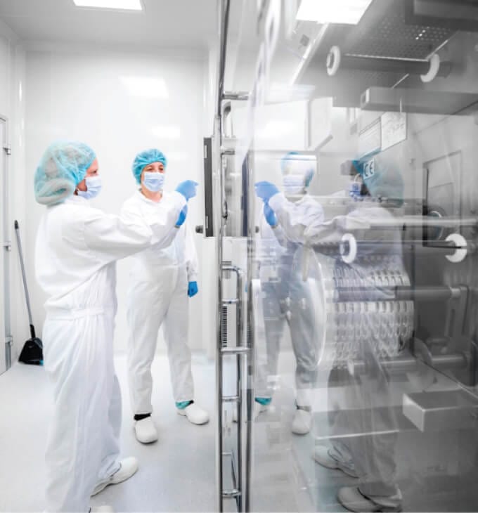 employees in a lab